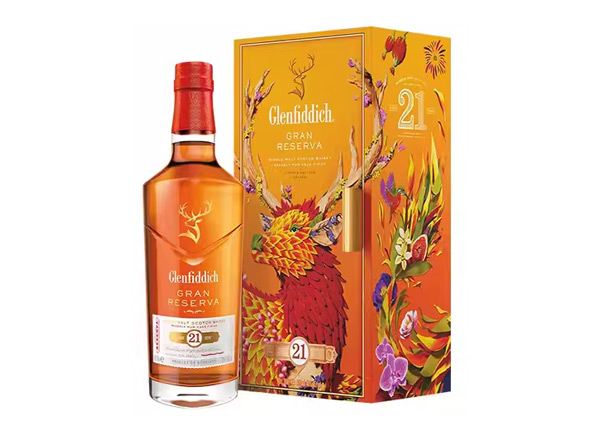 江门回收格兰菲迪21年700ml福鹿生花新年装福鹿呈祥新春礼盒装Glenfiddich苏格兰威士忌