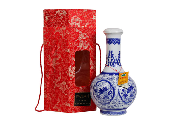 江门咸亨黄酒回收珍品咸亨三十年花雕酒青瓷瓶盒装绍兴黄酒2.5L行情价格