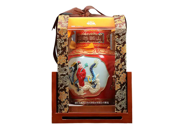 江门古越龙山黄酒回收古越龙山状元及第二十年陈酿2.5L工艺浮雕黄酒