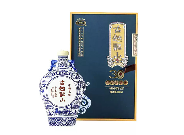 江门黄酒回收古越龙山黄酒千福花雕三十年陈酿绍兴花雕酒500ml礼盒装